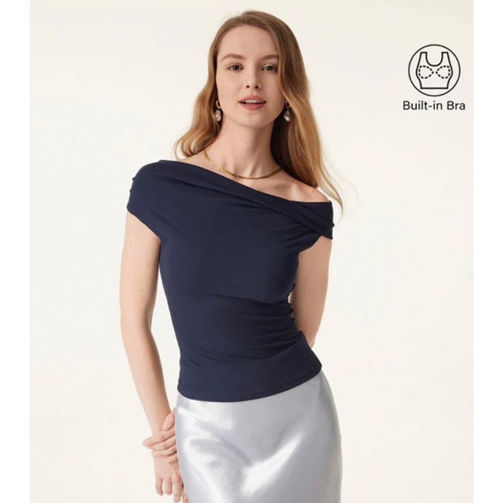 OGL Top Size 2XL NEW Eco-SkinKiss Multi-wear Versatile Necklines Brami Top Blue - Picture 12 of 15